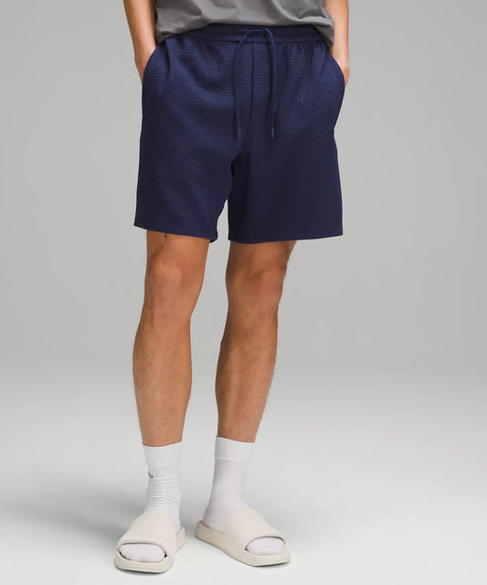 Textured Cotton Short 7 Blue